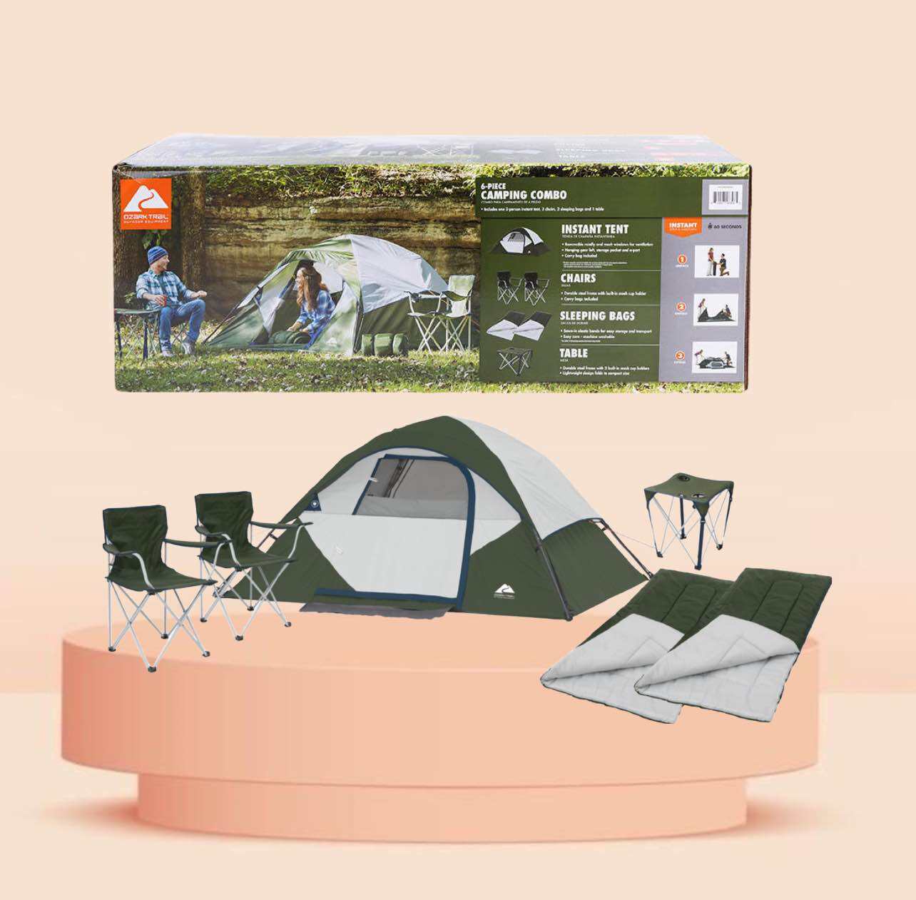 Outdoor Adventure Ozark Trail Piece Camping Combo Ozark Trails