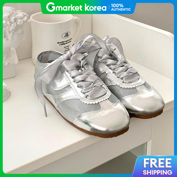 osjarak | Women's Summer Mesh Combination Balletcore Ribbon Cowhide Sneakers ราคา 2,448 บาท*ส่งฟรี