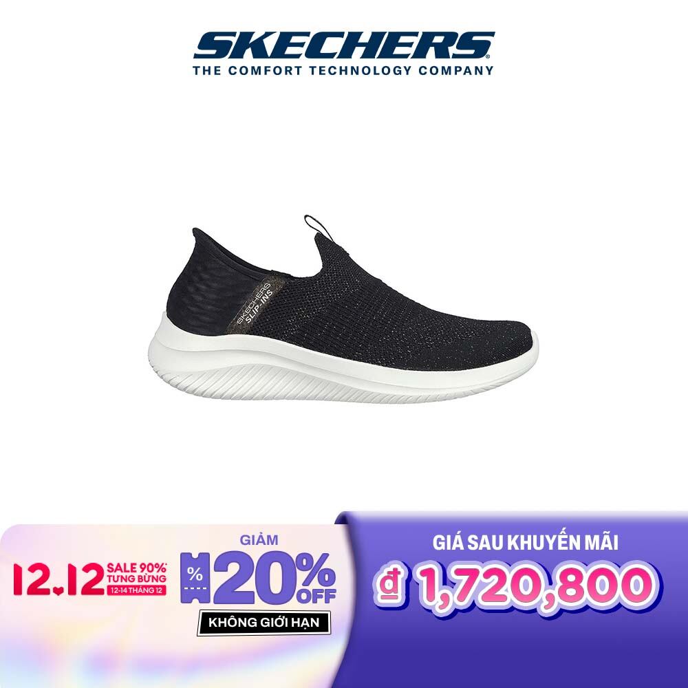 Skechers Nữ Giày Thể Thao Thường Ngày Slip-Ins Sport Ultra Flex 3.0 Glitter Me Air-Cooled Memory Foam - 149591-BKGD