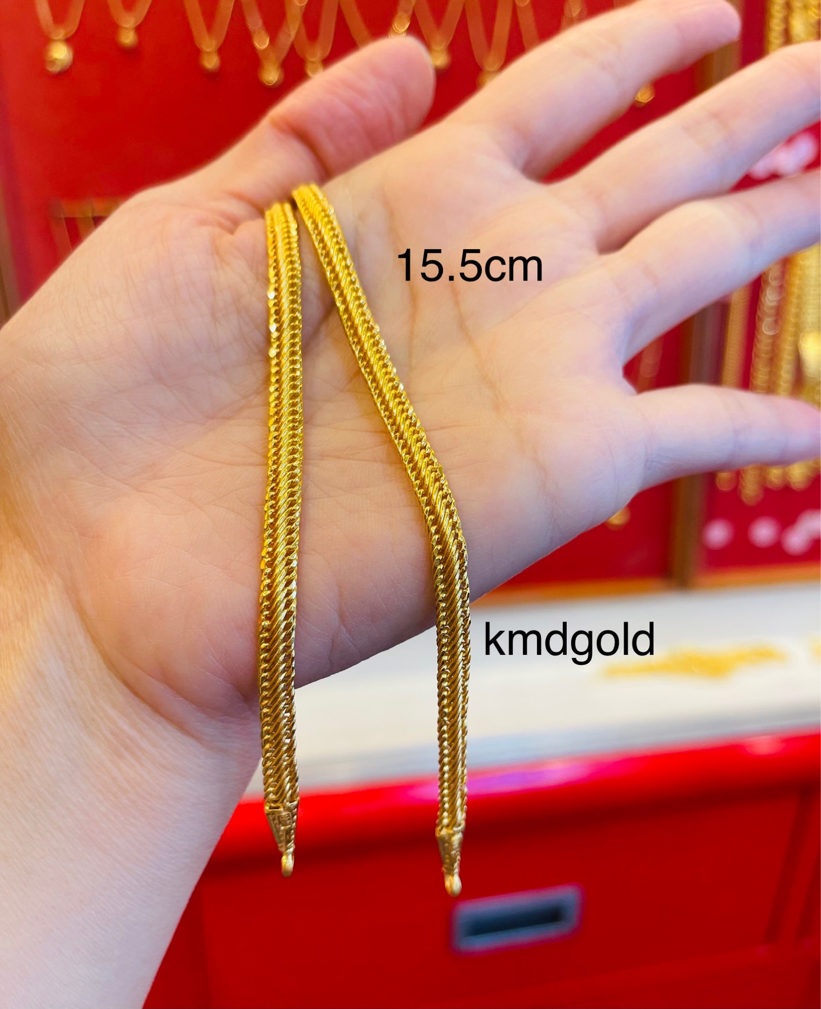 KMDGold สร้อยข้อมือทองแท้96.5% 2สลึง สินค้าขายได้จำนำได้ พร้อมใบรับประกัน