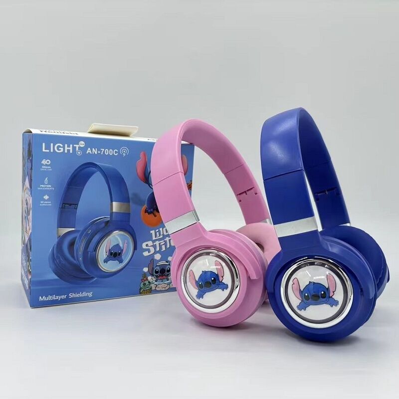 Disney Stitch หูฟังบลูทูธไร้สายหูฟังคอมพิวเตอร์แบบพับได้ลดเสียงรบกวนชุดหูฟังสเตอริโอสําหรับเล่นเกม AN-700 ราคา 322 บาท*ส่งฟรี
