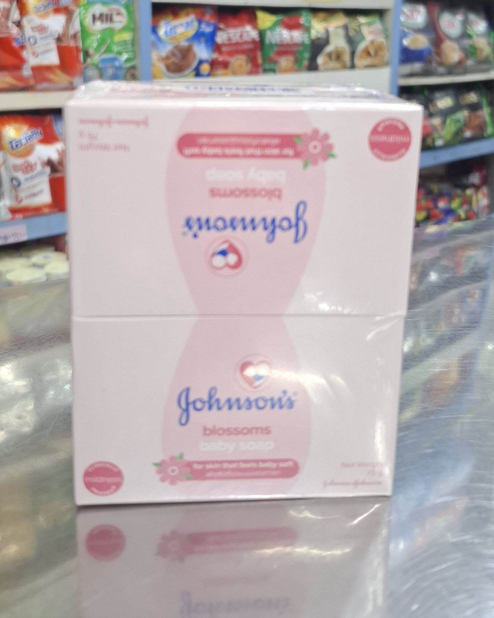 Johnsons baby soap สบู่ก้อนเด็กจอห์นสัน เบบี้โซฟ ปริมาณสุทธิ 120 กรัม×2 ก้อน/ปริมาณสุทธิ 75 กรัม/4 ก้อน (เลือกขนาด)