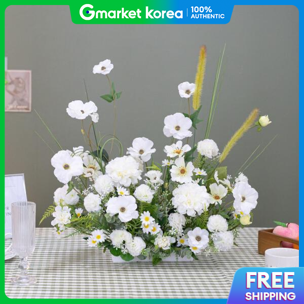ART BOX | Artbox /Flower Tree Dahlia Centerpiece Artificial Flower White Wedding 55cm Decorative Item ราคา 3,117 บาท*ส่งฟรี