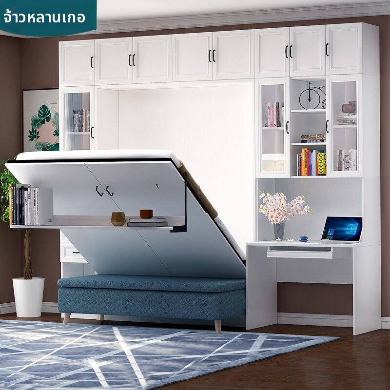 รูปสินค้า JIALANGE | Space-Saving Folding Invisible Bed With Desk And Storage