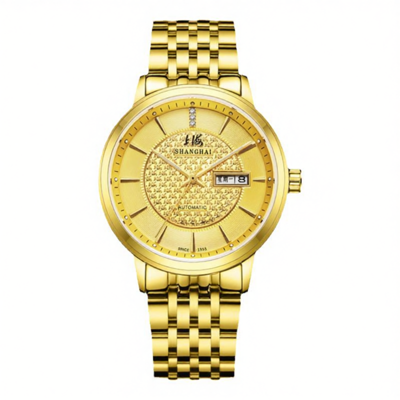 Shanghai | Shanghai Men's Mechanical Watch Authentic Official 65th Anniversary Limited Edition Sparkling Royal 6008aa Luxury Calendar Night Light ราคา 13,020 บาท*ส่งฟรี