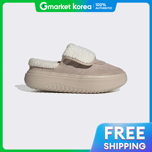 adidas | Adidas Women's Grand Court Mule Winter Slippers, Beige White, Comfortable Daily Warm Mules ราคา 3,729 บาท*ส่งฟรี