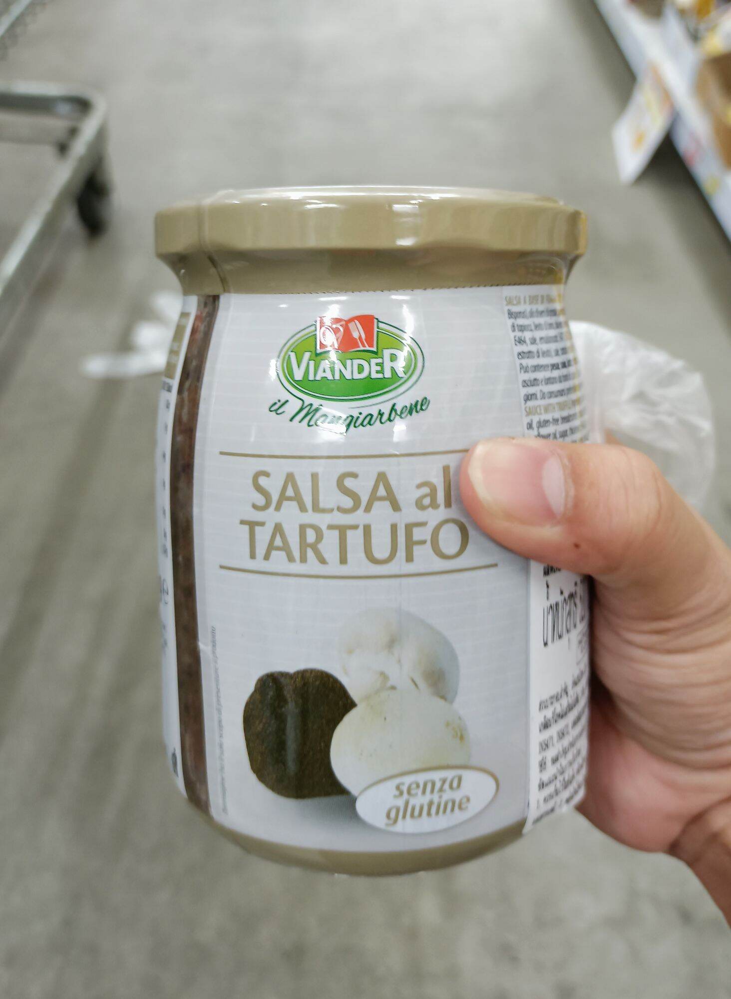 Viander Salsa Al Tartufo ซอสเห็ดทรัฟเฟิล อิตาลี ซอส เห็ด ทรัฟเฟิล Viander mushroom sauce with truffles 520 g.