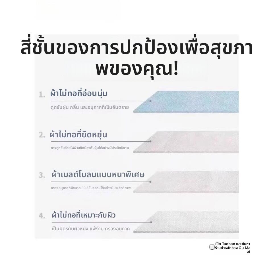 เครื่องมือช่างและอุปกรณ์ปรับปรุงบ้าน gumahus กูมาฮุส | หน้ากากป้องกันฝุ่นและน้ำกระเซ็น 4/5 ชั้น ราคา 100 บาท*ส่งฟรี