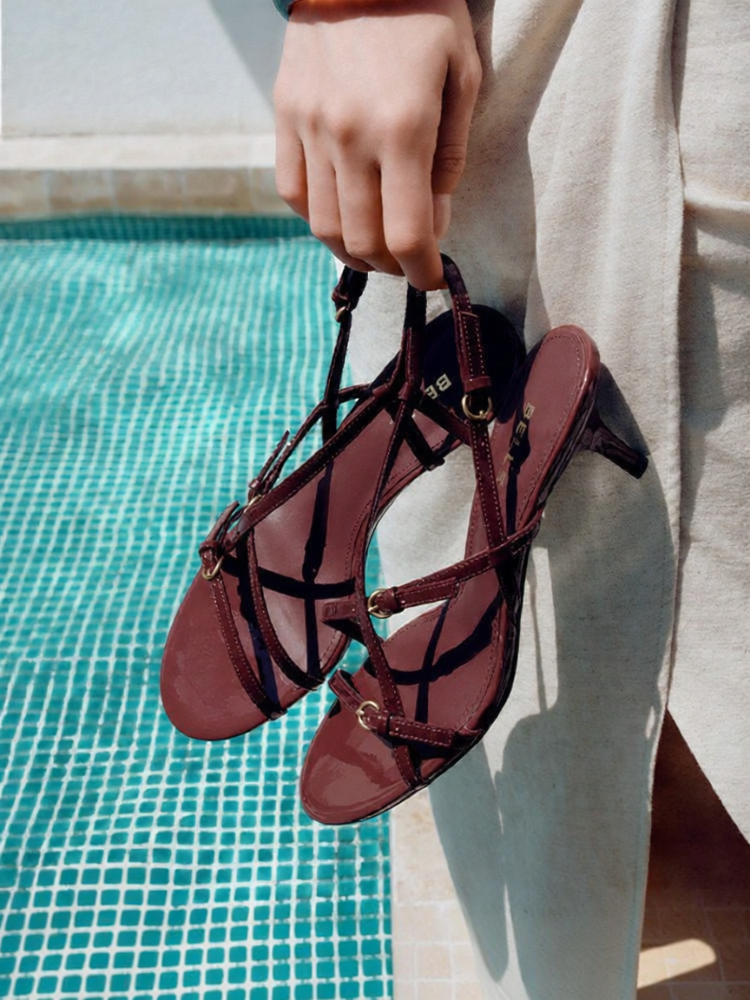 belle | Celebrity Style Summer New French Wedding Sandals with Thin High Heels ราคา 3,798 บาท*ส่งฟรี