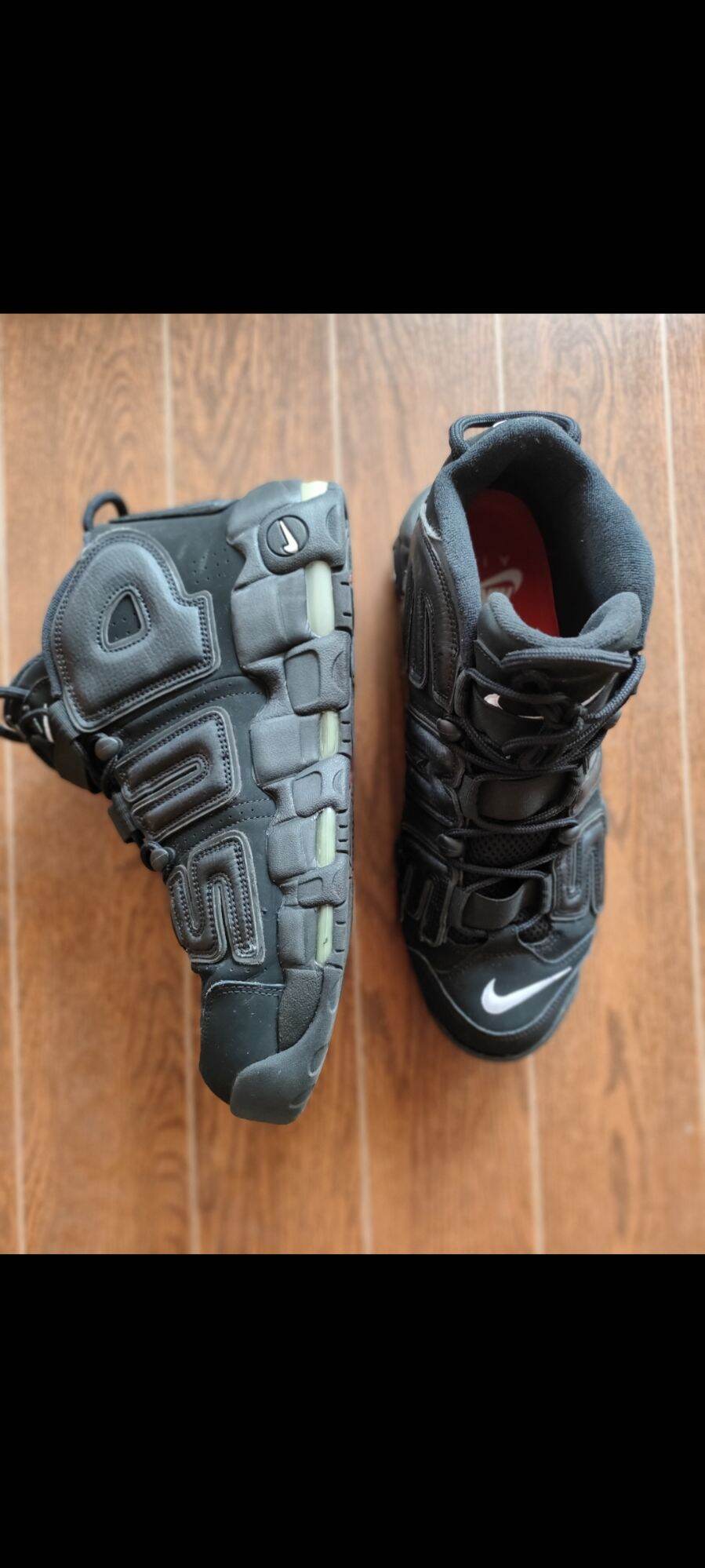 Nike air uptempo supreme sales black