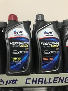 สินค้า น้ำมันเครื่องยนต์เบนซิน ปตท ptt performa syntec plus (พัฒนามาจาก performa semi synthetic) ขนาด 1 ลิตร sae 5w-30 และ 10w-40