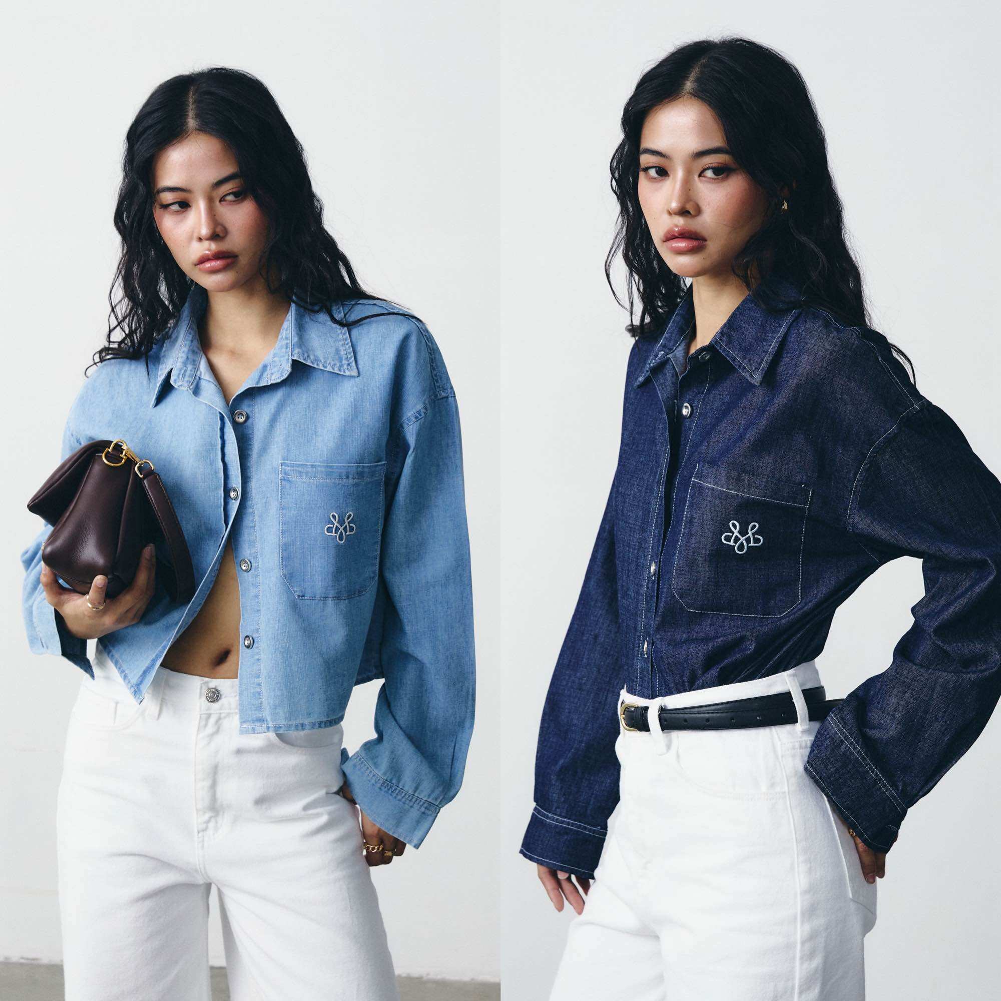 MALIMAYS - Polly denim shirt เสื้อเชิ้ตยีนส์ ราคา 465 บาท*ส่งฟรี