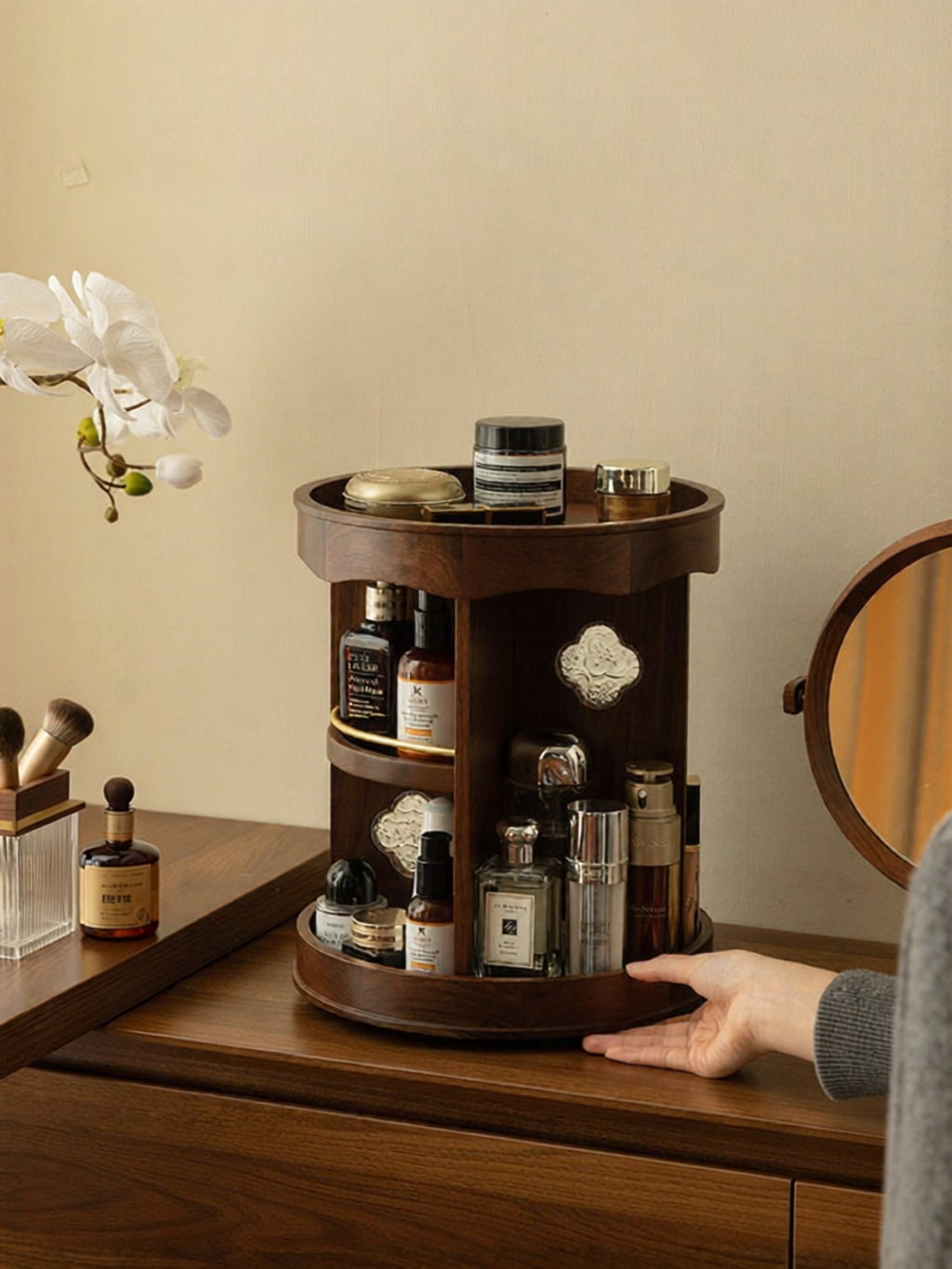 NORDIC MORE | Cosmetic and Jewelry Storage Organizer Rotating Wooden ราคา 2,307 บาท*ส่งฟรี