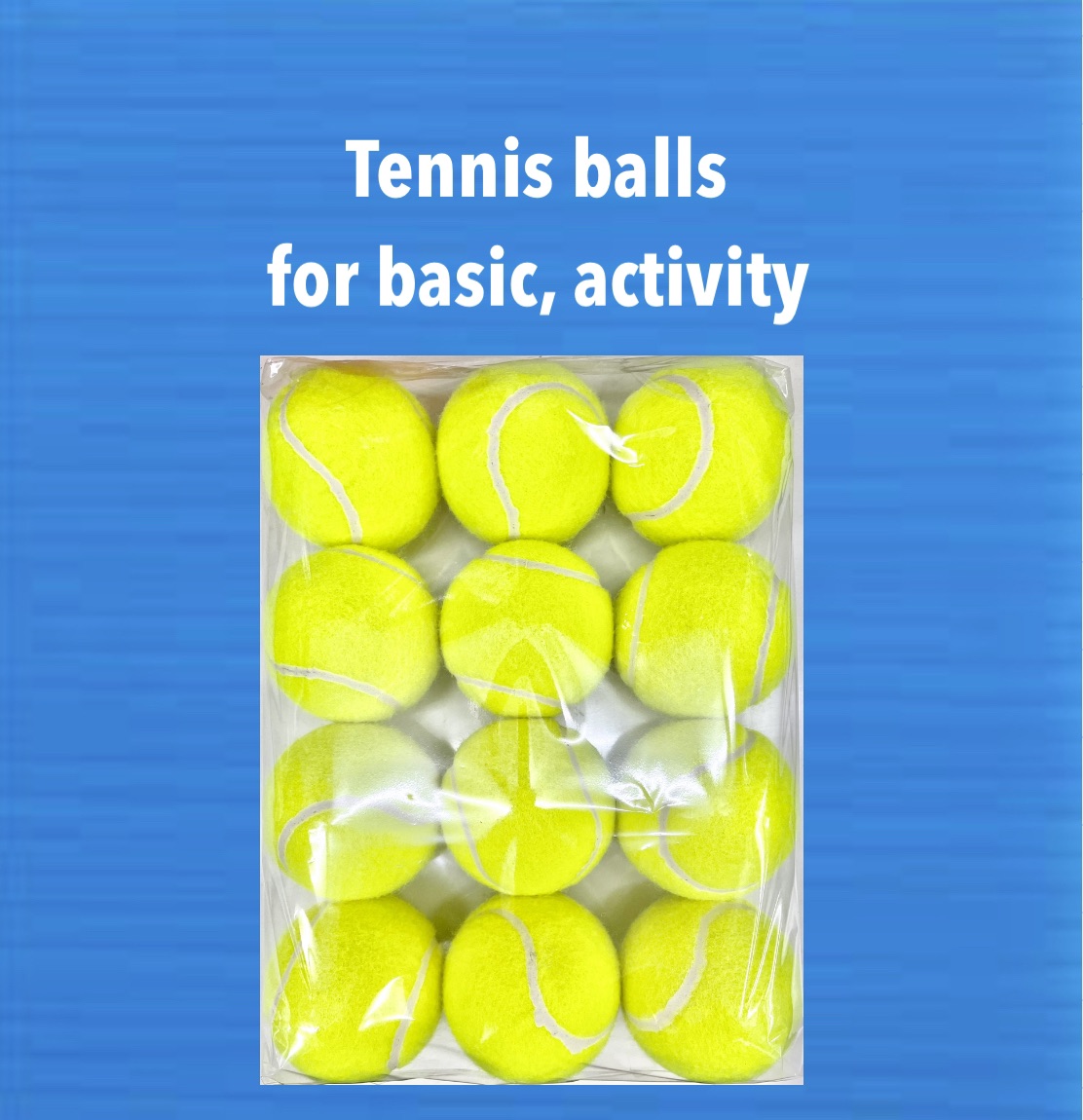 Tennis balls 1 pack(12 balls) ลูกเทนนิสซ้อม คุณภาพดีเหมาะสำหรับผู้ฝึกหัดเล่น ออกกำลังกาย ใช้ทำกิจกรรมต่างๆ  (suitable for training and exercise)