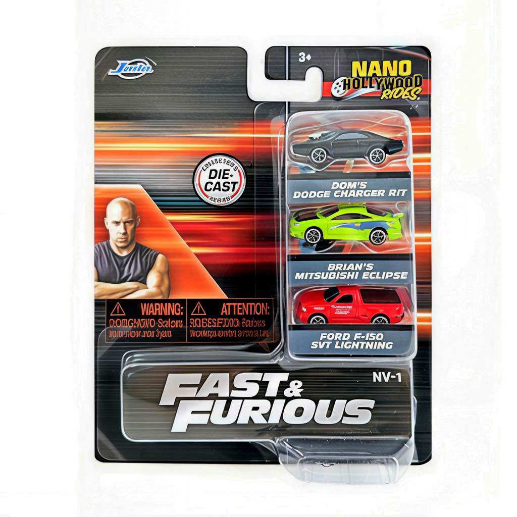 Fast & Furious Nano 3-Pack Jada Metal Car Model (3 Cars in a Pack) Product Ready for Delivery. 🇹 🇭 ราคา 399 บาท*ส่งฟรี