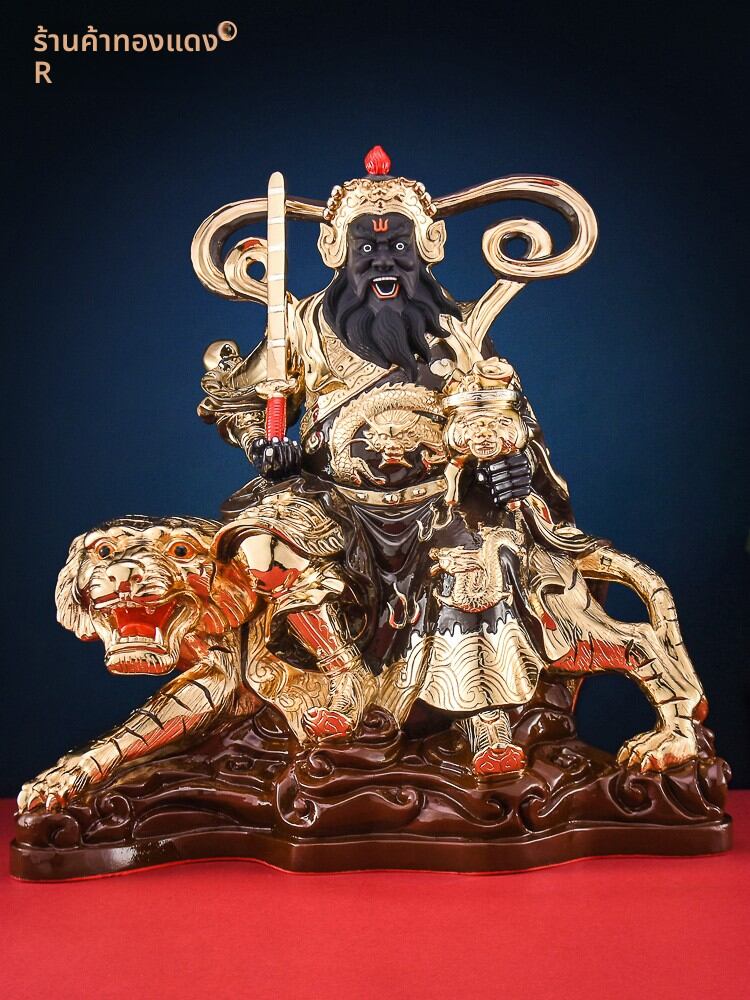 [SHENGFAN | Brass Plated Chinese Wealth God Statue (Zhao Gongming) Decoration,SHENGFAN | Brass Plated Chinese Wealth God Statue (Zhao Gongming) Decoration,] ราคา 33,028 บาท*ส่งฟรี