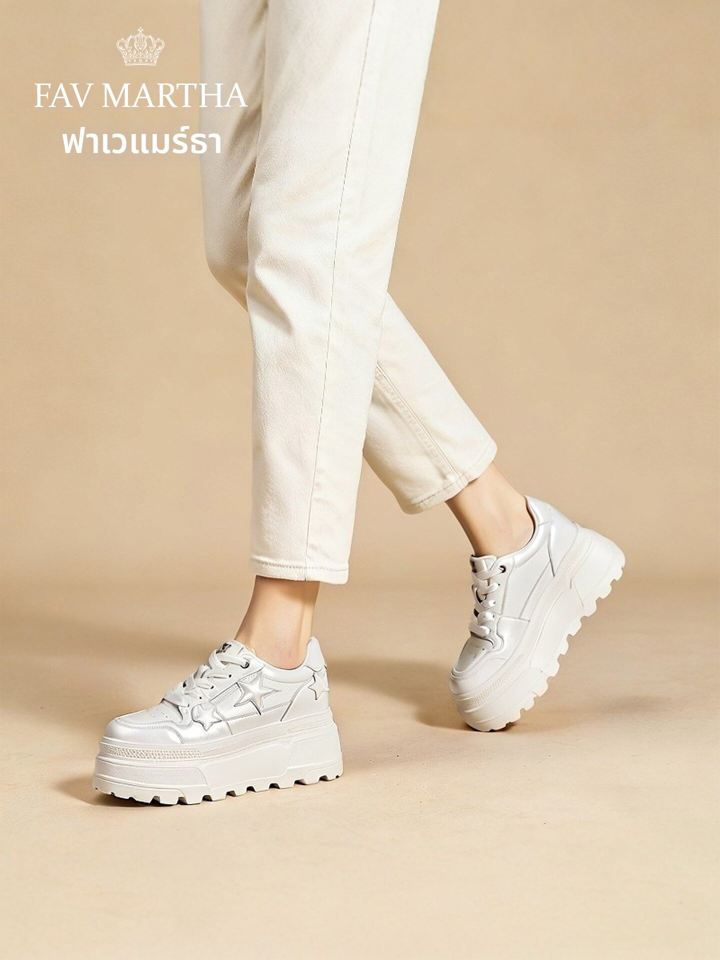 Luxury Elevator Sneakers Thick Platform ราคา 7,949 บาท*ส่งฟรี