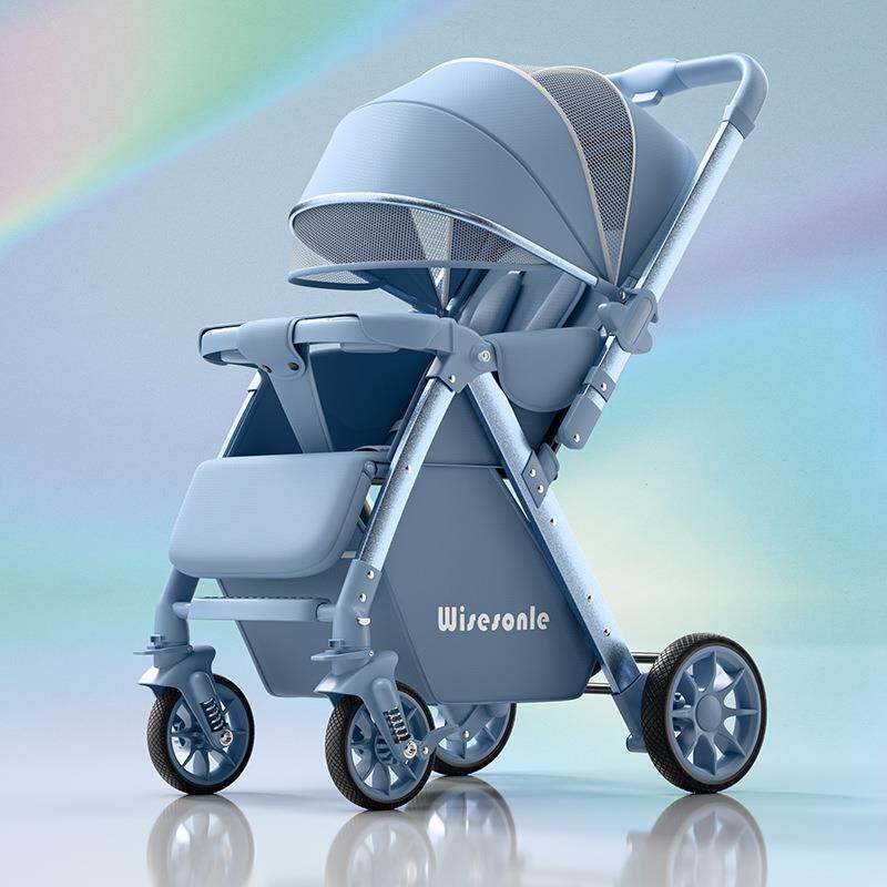 AOBIXIONG | Adjustable Lying Position Lightweight Foldable Two-way Shock-absorbing Baby Stroller