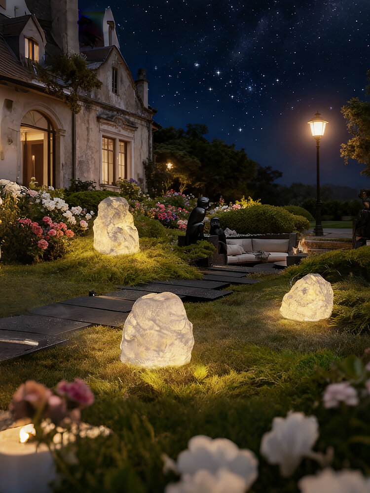 vibia | Solar Outdoor Garden Light with Natural Stone Simulation ราคา 2,260 บาท*ส่งฟรี