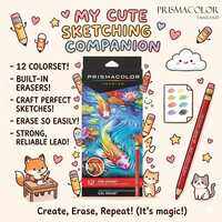 ดินสอสีไม้ ลบได้มียางลบในตัว Prismacolor COL-ERASE ขนาด 12 สี