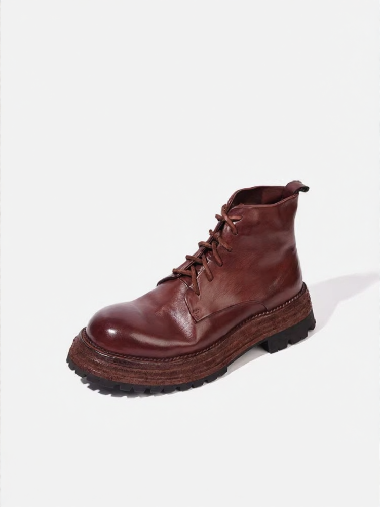 JUNBO | High-end Vintage Vibram Sole Handmade Goodyear Welted Martin Boots ราคา 10,557 บาท*ส่งฟรี
