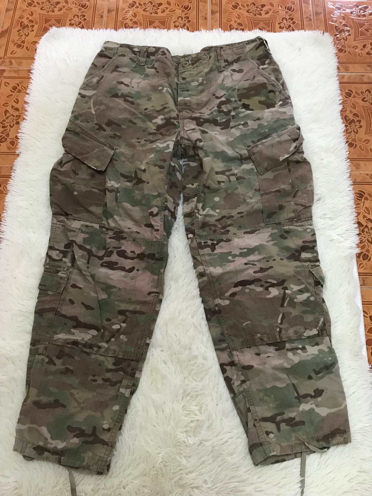 กางเกงขายาวทหารมันติแคม ผู้ชาย Trouser Army Combat Uniform Flame