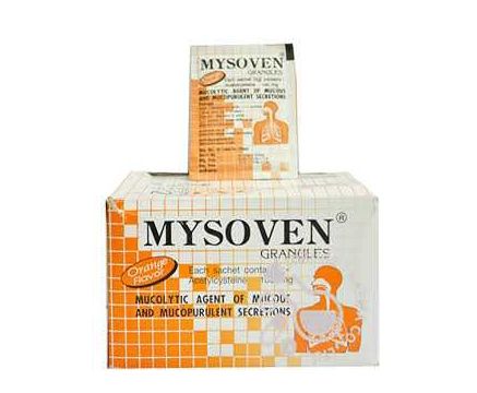 Mysoven 100mg มัยโซเว่น (รสส้ม) 1กล่อง (60ซอง)