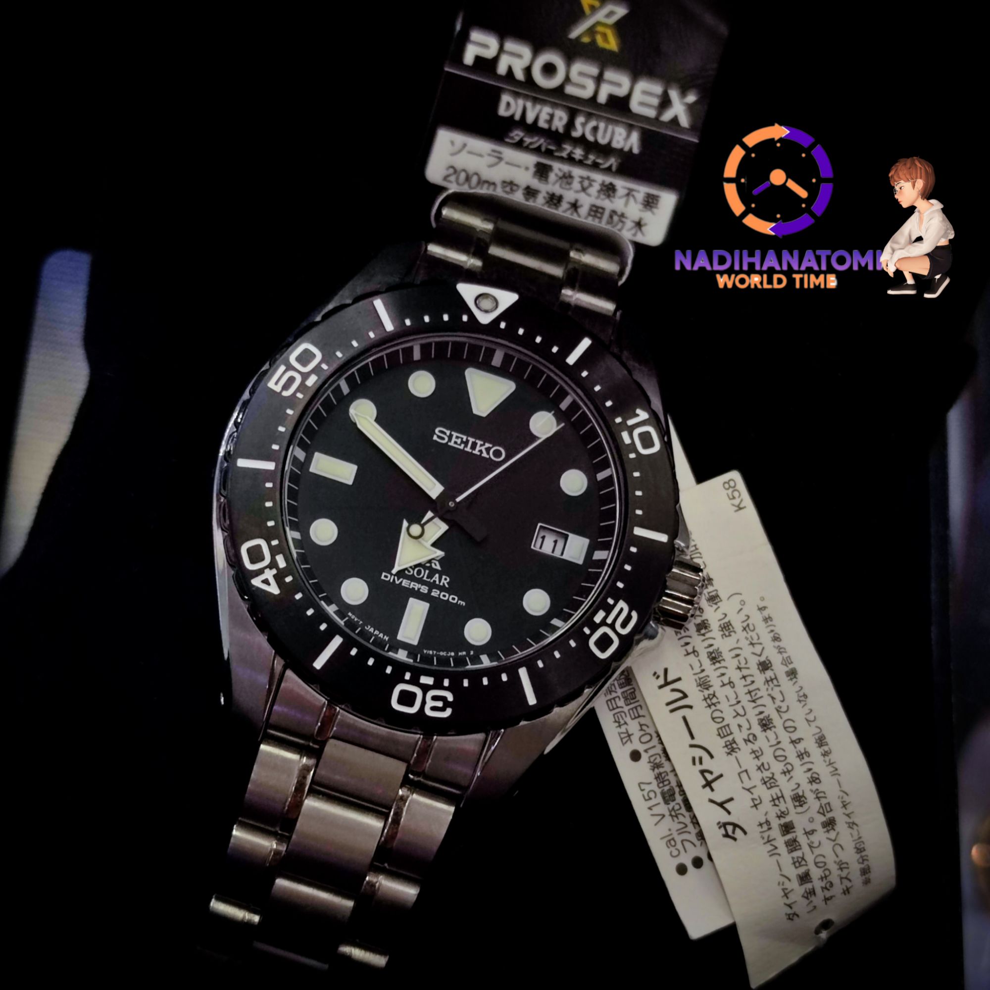 นาฬิกาSEIKO Prospex 200M Diver Solar Titanium รุ่น SBDJ013 