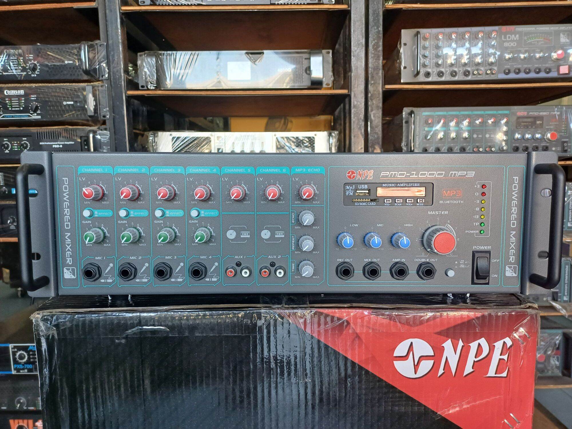 แอมป์ขยายNPE PMD-1000MP3 AC/DC POWERMIXER+LINE USB บูธูท  ราคา 15,990 บาท*ส่งฟรี