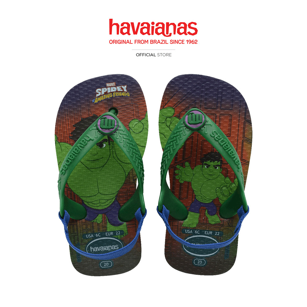 HAVAIANAS รองเท้าแตะเด็ก Baby Marvel Flip Flop GREEN 41471322703B_H3GNXX ราคา 495 บาท*ส่งฟรี