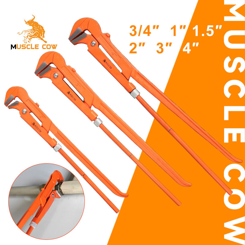 MUSCLE COW ประแจจับแป๊ปขาคู่ คีมคอม้า คีมประปา ขนาด 3/4", 1", 1.5", 2", 3", 4" ราคา 149 บาท*ส่งฟรี