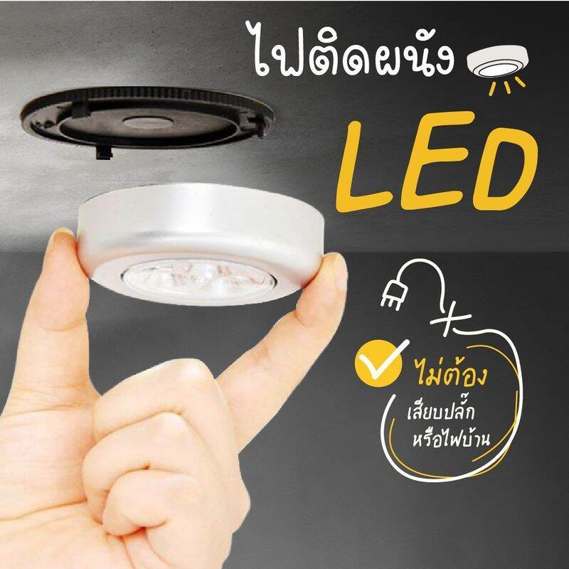 ไฟติดผนัง LED ไม่ต้องเสียบปลั๊กหรือไฟบ้าน