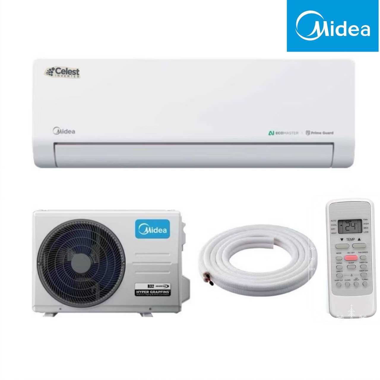 Midea Celest New 2026 Msce-Crfn8-Id/Od 9000-12000Btu Midea Copper Coil Wall Mounted Air Conditioner (Installation Not Included) Very Fast Delivery. ราคา 10,900 บาท*ส่งฟรี