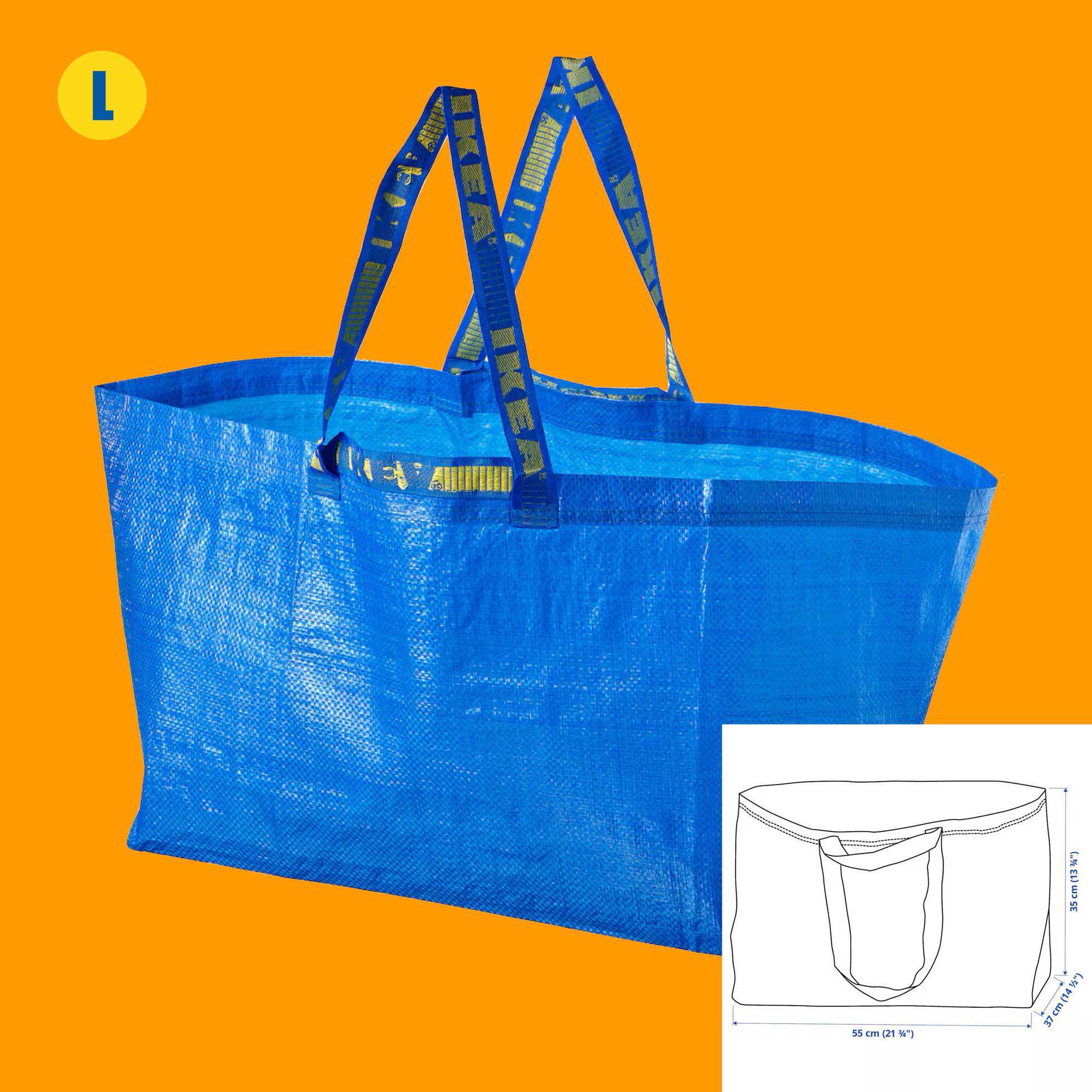 IKEA ถุงอิเกีย ถุงช็อปปิ้ง ถุงใส่ของอเนกประสงค์ ikea bag | Lazada.co.th