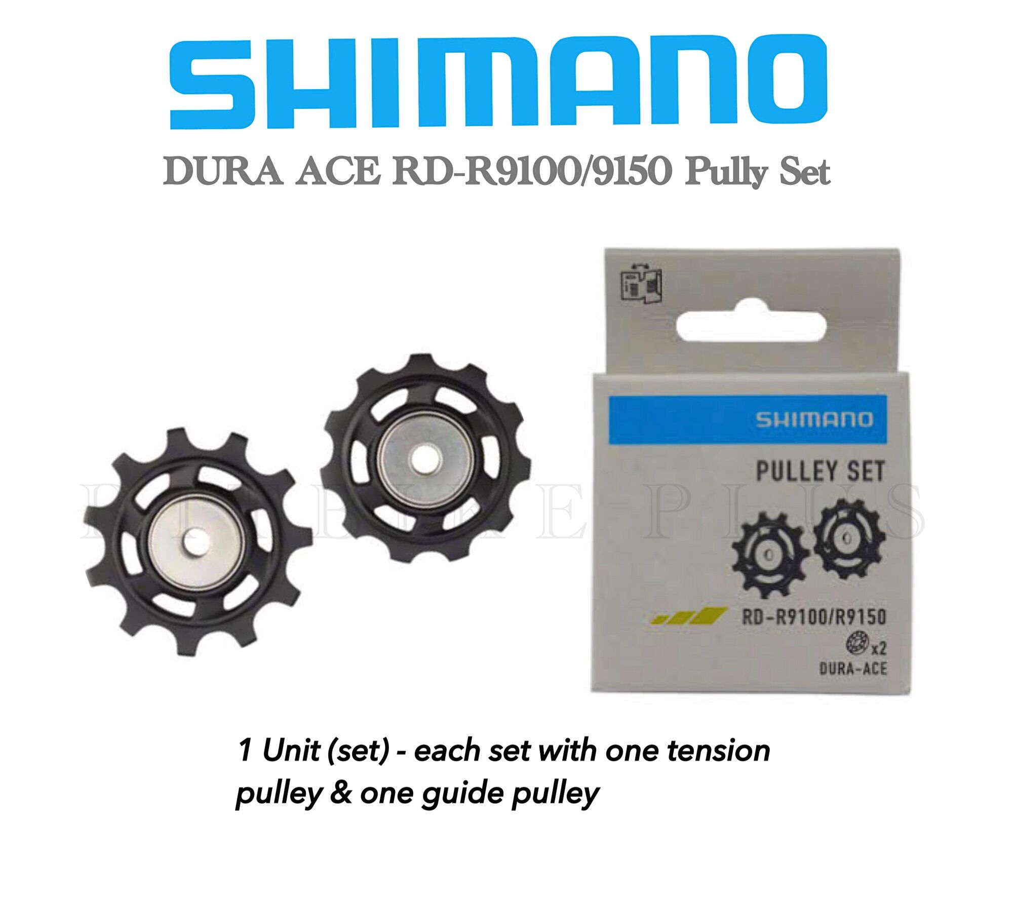Shimano Dura-Ace RD-R9100 11-Speed Rear Derailleur Pulley Wheel Set (Genuine Replacement)