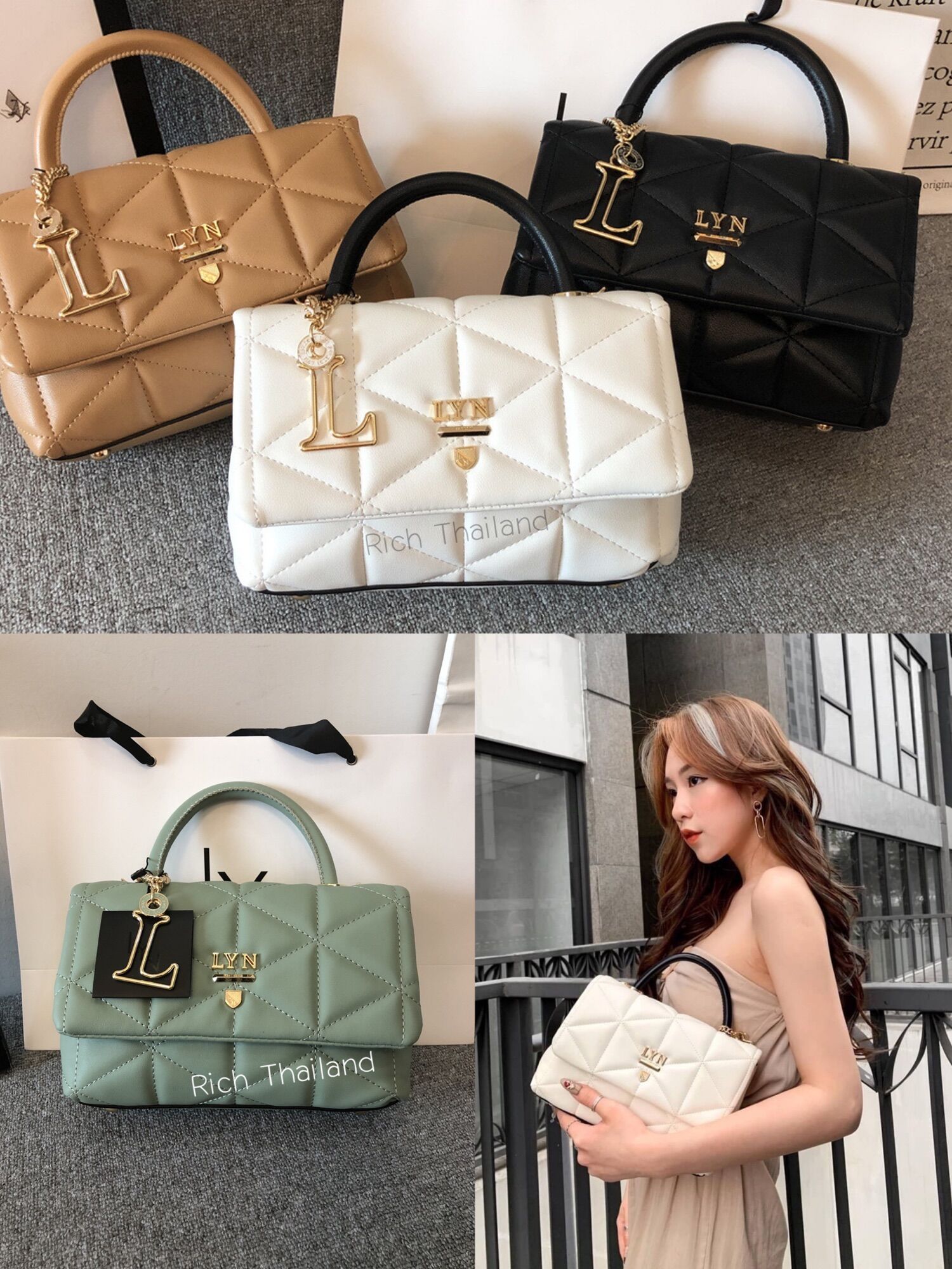 กระเป๋าถือ LYN 9' รุ่น Triton Top Handbag พร้อมสายสะพายยาว