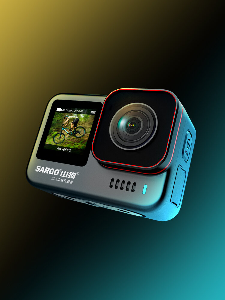 SARGO | 4K Action Camera Anti-Shake Helmet Mount Fishing Camera ราคา 7,404 บาท*ส่งฟรี