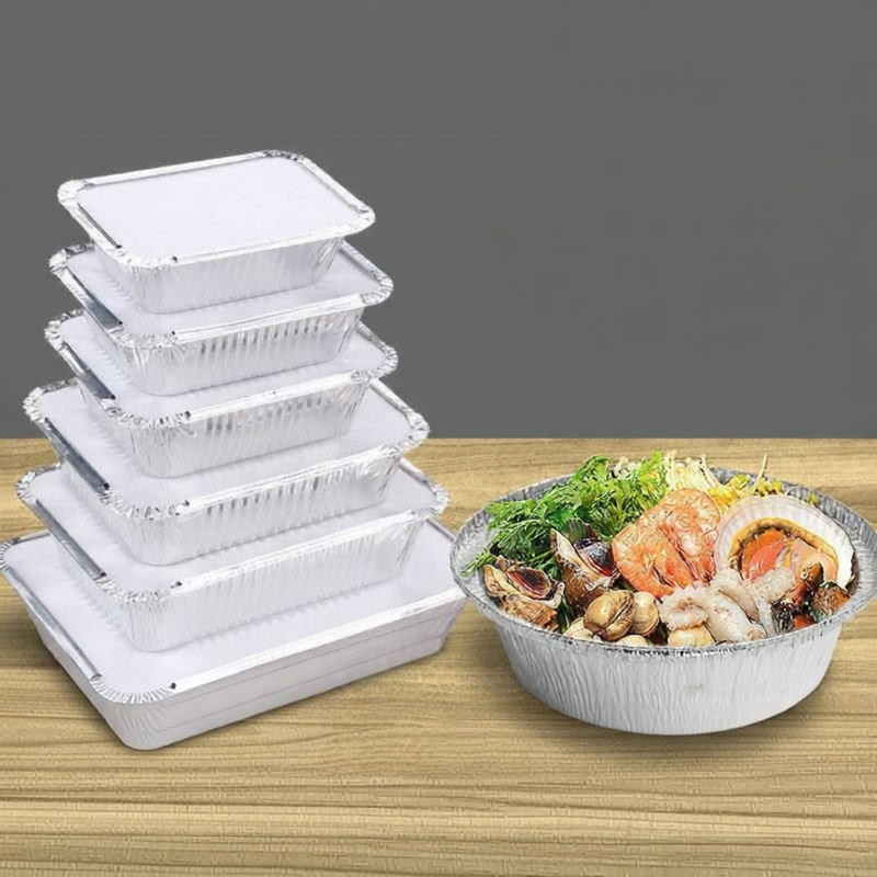 Besee | Disposal Rectangular Aluminum Foil Packaging Tin Box For BBQ Air Fryer ราคา 686 บาท*ส่งฟรี