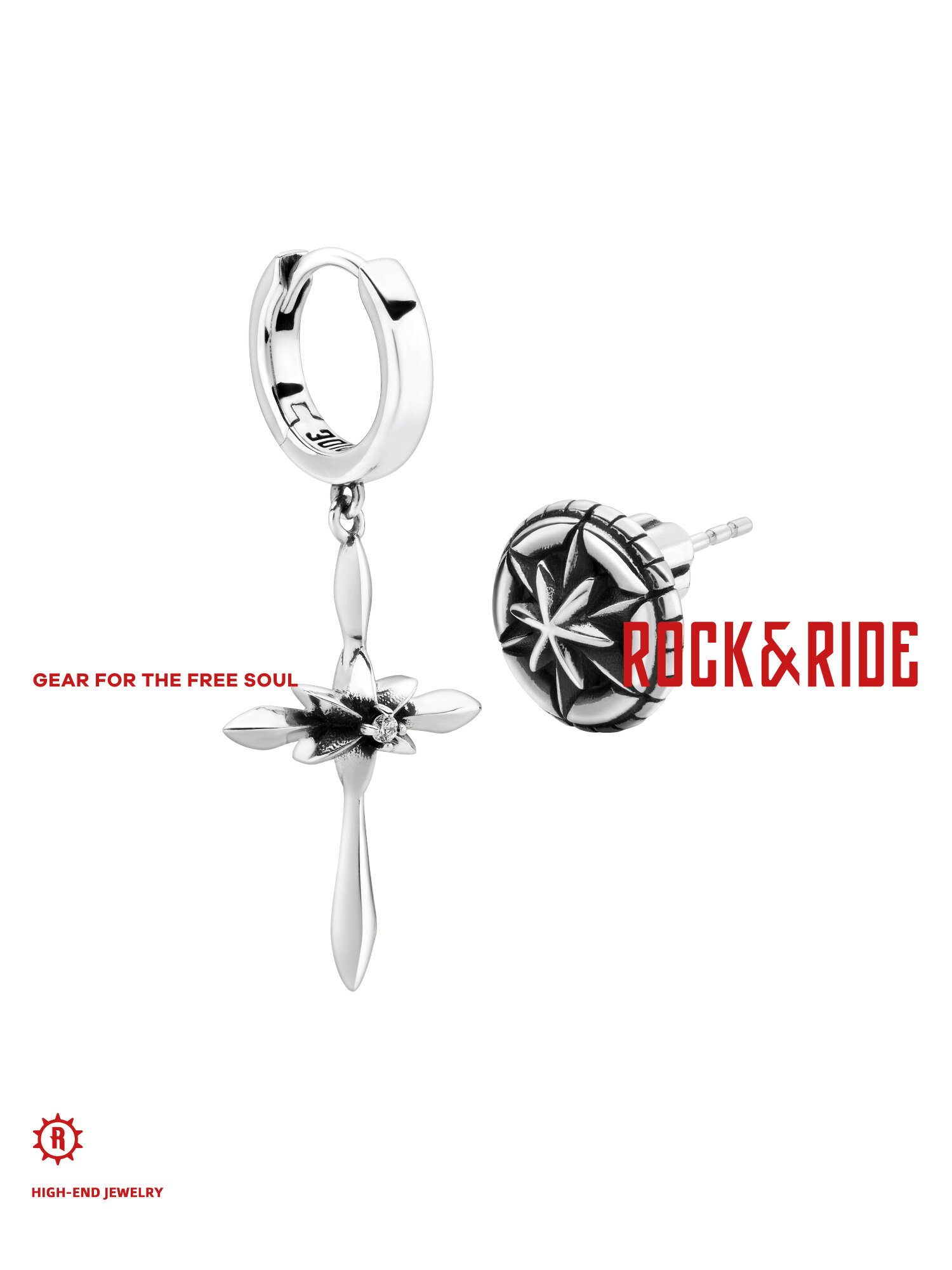 [ROCK&RIDE | Unisex Silver Earrings 925,ROCK&RIDE | Unisex Silver Earrings 925,] ราคา 3,142 บาท*ส่งฟรี