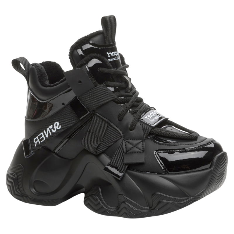 Puissance | High-top Dad Shoes with Insoles and Fleece Lining Thick Sole All-Match Short Height Casual Shoes ราคา 3,578 บาท*ส่งฟรี