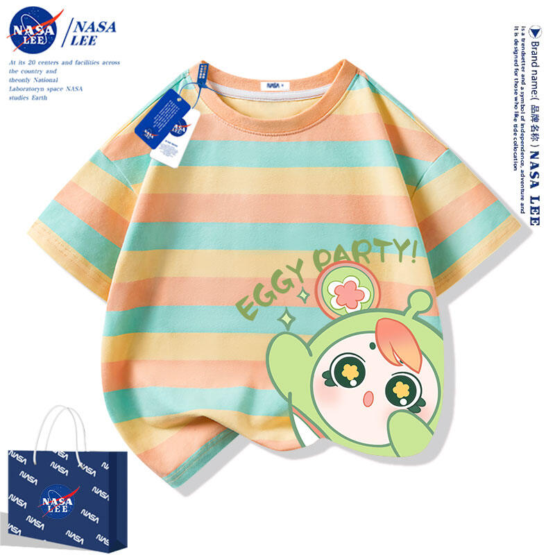 เสื้อผ้าปาร์ตี้เด็กรูปร่างไข่ของ NASA 2024 เสื้อยืดผ้าฝ้ายครึ่งแขนทันสมัยแบบยูนิเซ็กซ์แขนสั้นชุดฤดูร้อน ราคา  510 บาท*ส่งฟรี