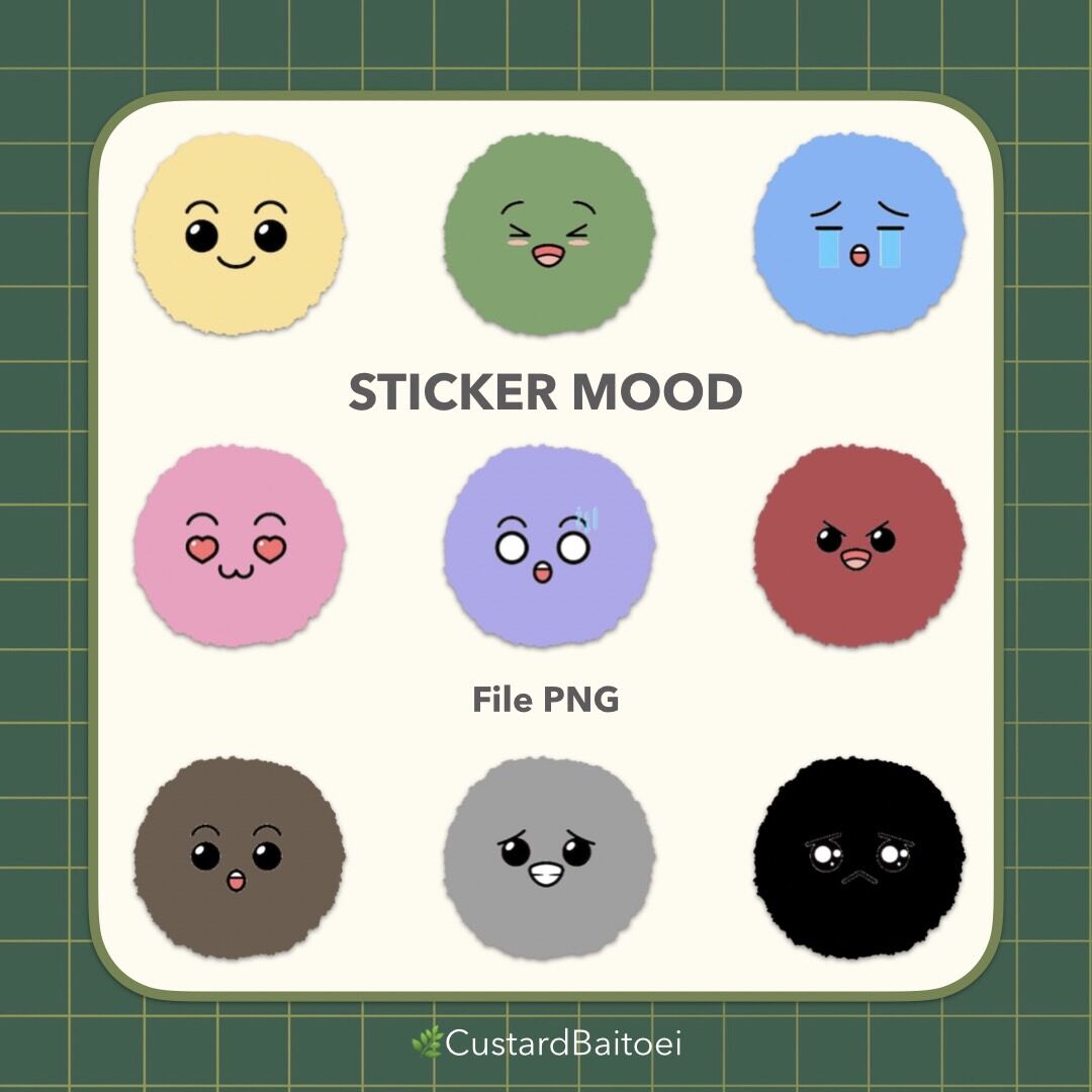 สติ๊กเกอร์แสดงอารมณ์ เซ็ต 1 ราคา 10 บาท*ส่งฟรี