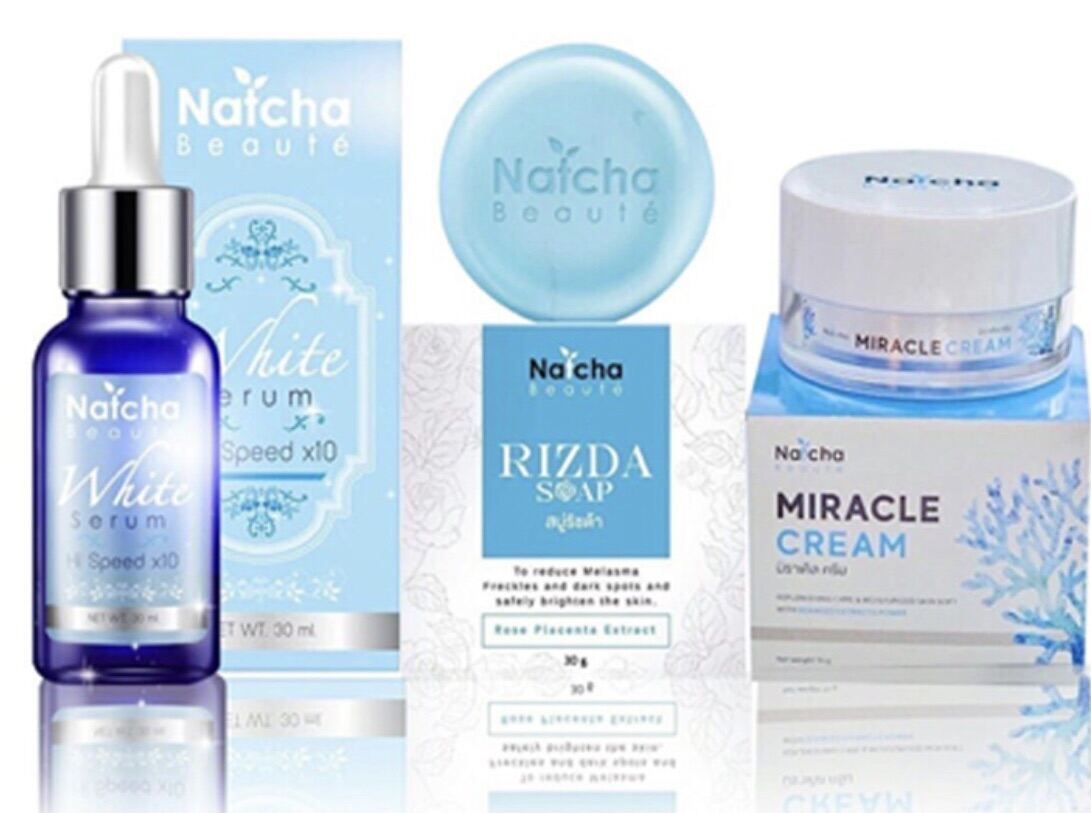 ครีมมิราเคิล ครีมณัชชา Natcha MIRACLE CREAM เซรั่มณัชชา Natcha(ณัชชา) สบู่ริซด้า /ขนาด 30 ml./18.ml/50g🔥1+1+1🔥