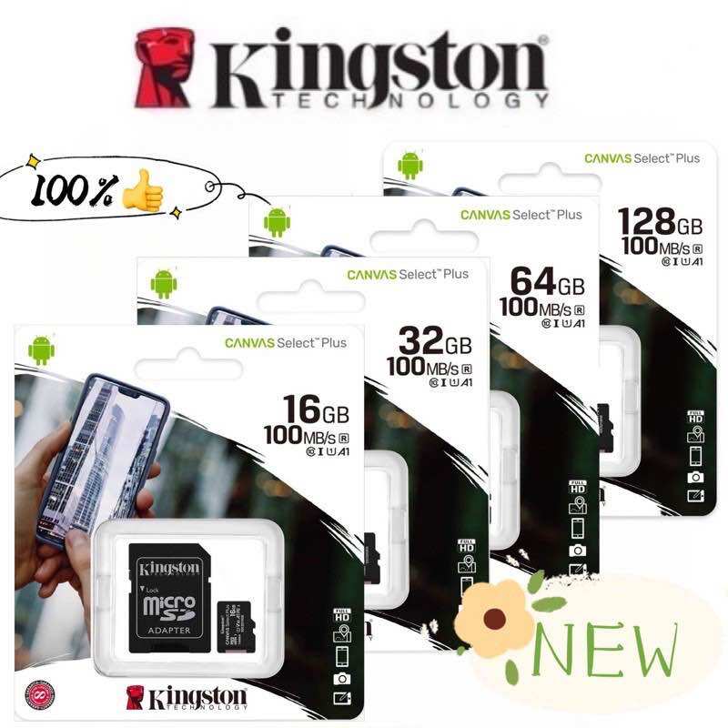 (ของแท้) SD Kingston Memory Card Micro SD 16GB 32GB 64GB 128GB Class 10 คิงส์ตัน เมมโมรี่การ์ด ใช้ได้