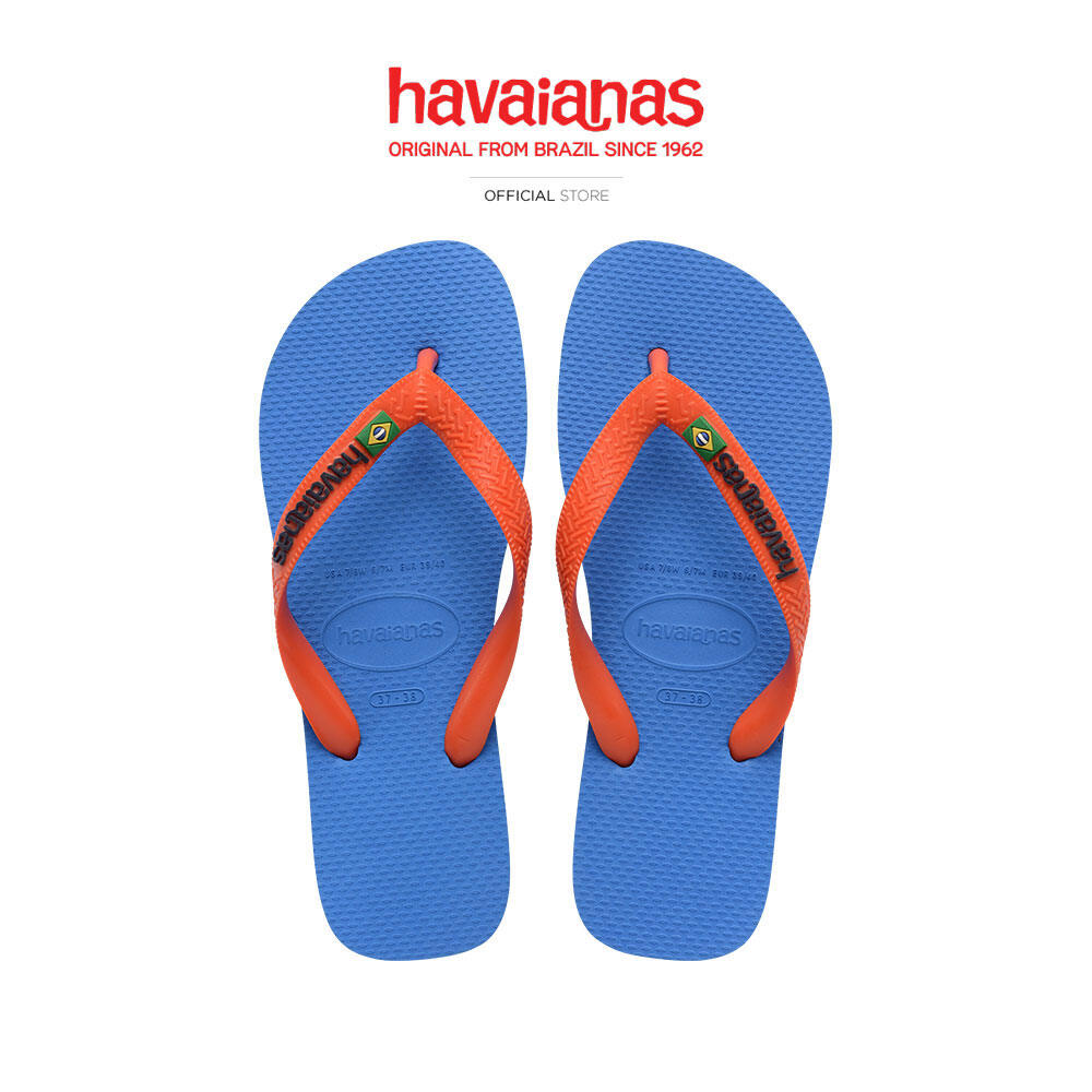 HAVAIANAS รองเท้าแตะ Brasil Logo BLUE/ORANGE 411085026092U_S6BLOR ราคา 1,090 บาท*ส่งฟรี