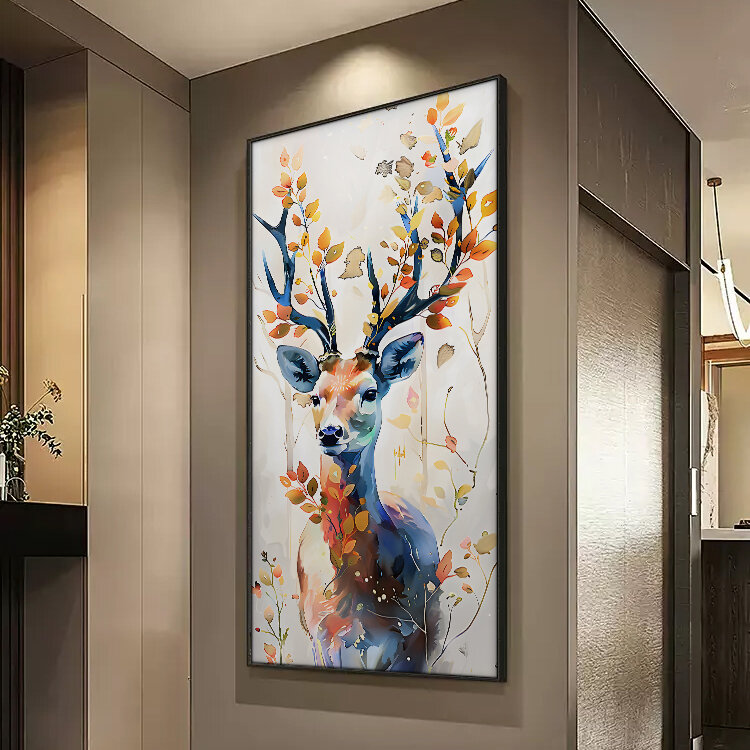 XIANGTUYIN | Modern Simple Deer Entrance Decoration Wall Art ราคา 1,970 บาท*ส่งฟรี