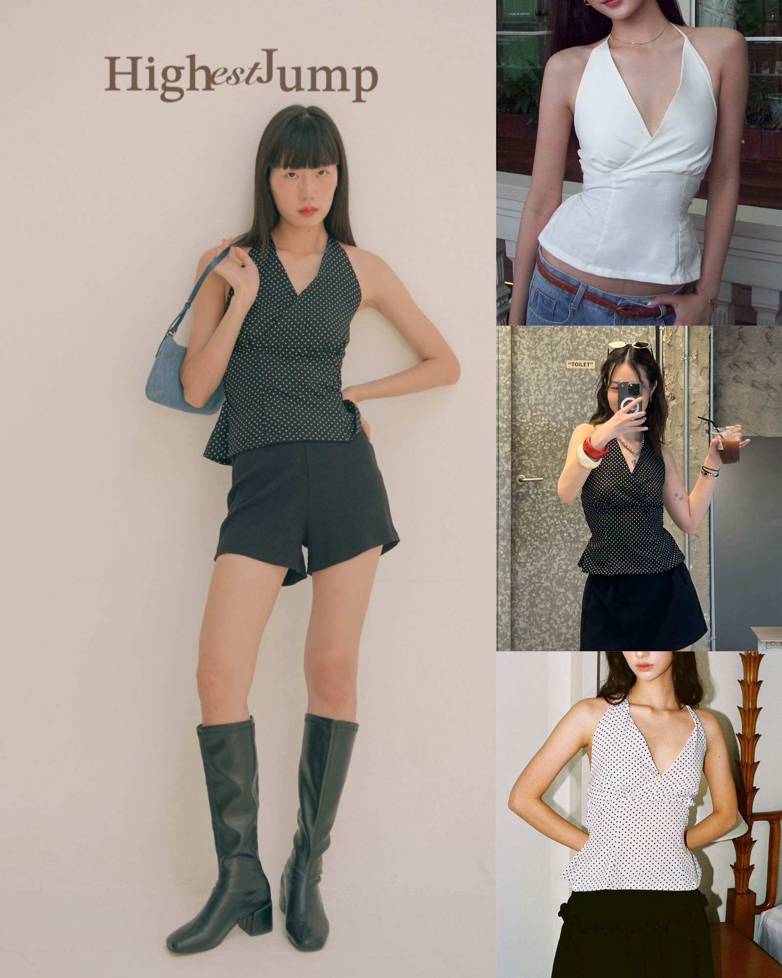 Highestjump - Ruby Top, a Beautiful Style of Tank Top with Crossed Straps at the Front and a Tie at the Neck (Best Seller, Ready to Ship) ราคา 733 บาท*ส่งฟรี