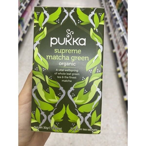 ชาเขียวใบ ชนิดซอง ตรา พุคคา 30 G. Matcha Green Tea ( Pukka Brand