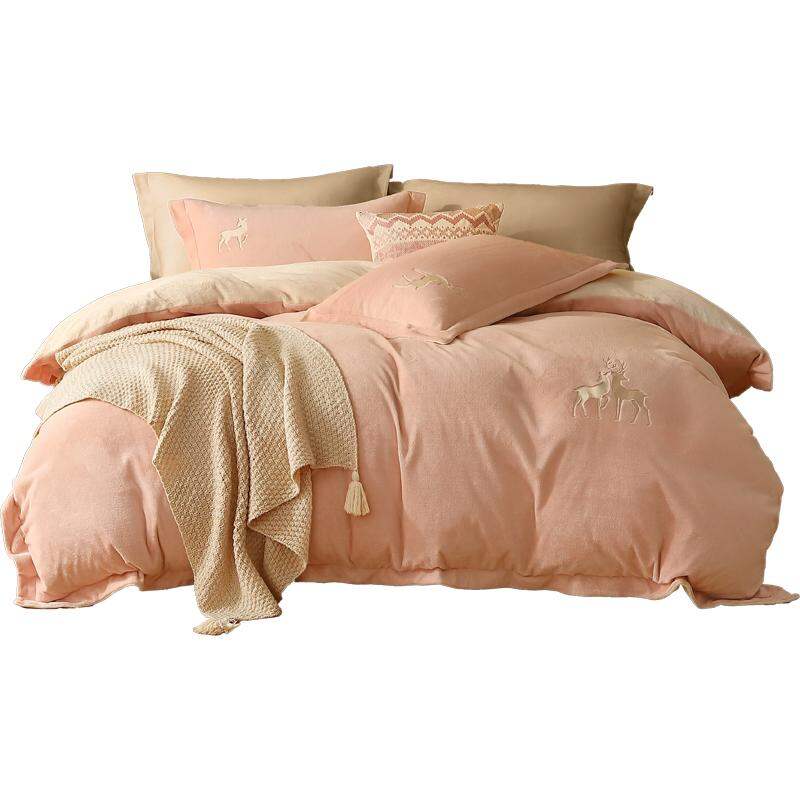 Mercury | Anti-static Warm Milk Velvet Four-piece Set ราคา 2,661 บาท*ส่งฟรี