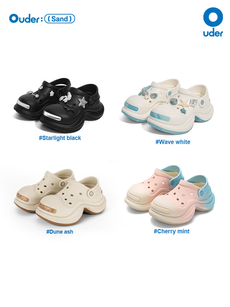 OUDER | Hollow Design Increasing Height Slippers - ยี่ห้อ OUDER ราคา 3,603 บาท*ส่งฟรี